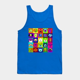 Fun dogs bright color Tank Top